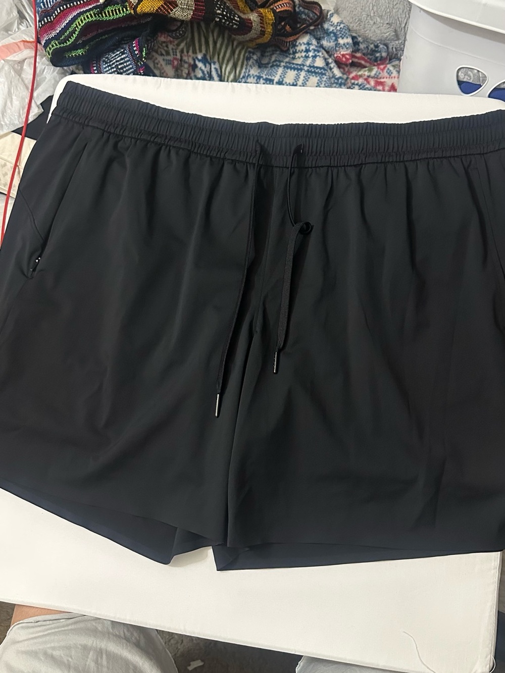Xersion Black Athletic Drawstring Zip Pocket Shorts